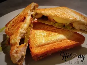 Croque Tex Mex au Poulet et à l&#39;Avocat