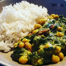 Curry d&#39;épinards aux pois chiches