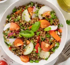 Salade de lentilles aux légumes